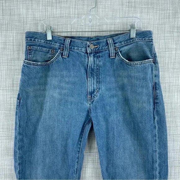Polo Jeans Mens Size 34x30 boot distressed bottom hem 2574 - Picture 3 of 13